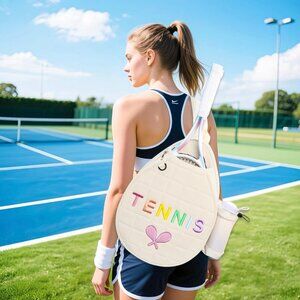 NWT Women's Tennis Crossbody Bag Sling Roomy Quilted Pattern Design Fence Hook